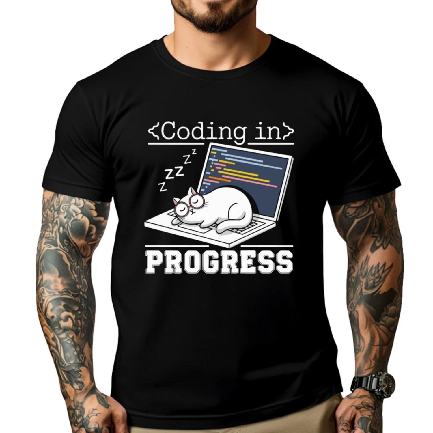 

Programmer Cat Kitty Meow Animal Pet Computer Programming Vintage T Shirt Men Luxury Designer Japan Style XXXXXL чорний
