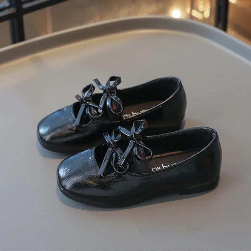 Jaro Podzim Dětská Kožená Bota Jednoduché Klasické Dívčí Baleríny Módní Univerzální Dětské Ležérní Protiskluzové Baleríny Měkké