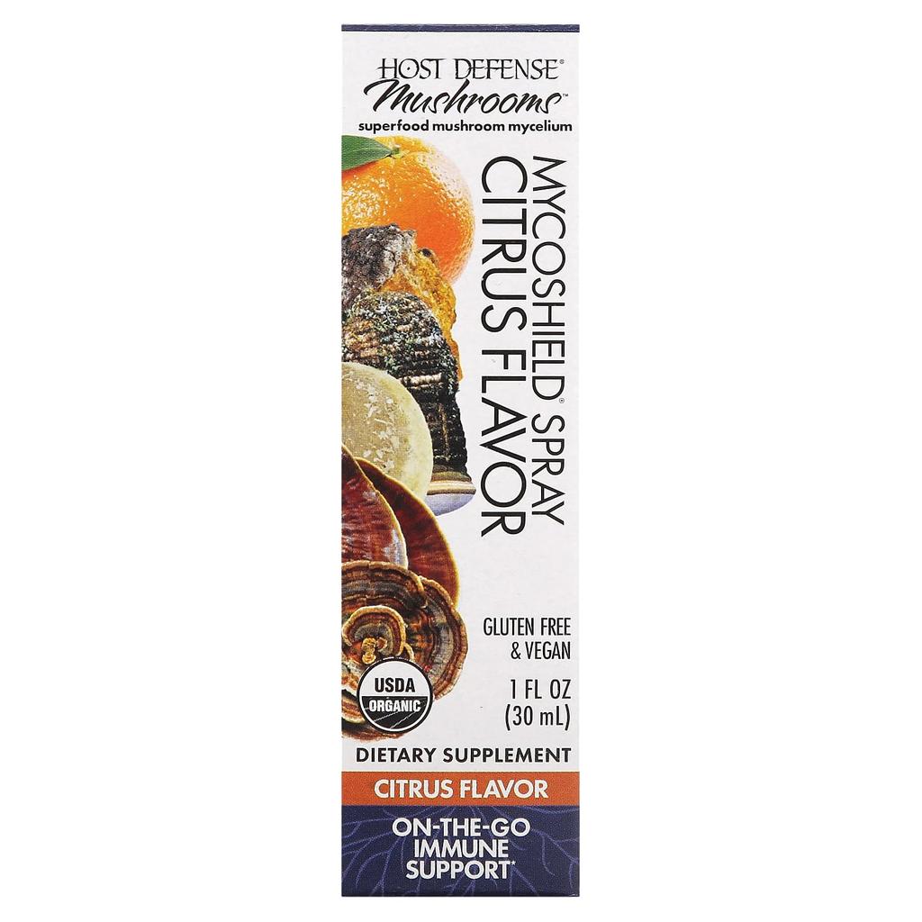 Mushroom, Mycoshield Spray, Citrus Flavor, 30Ml(1Fl Oz)