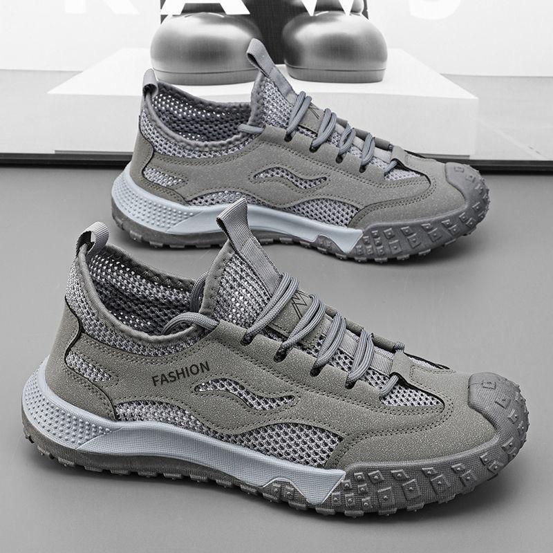 Men's shoes summer new breathable mesh thin casual outdoor hiking shoes men's sports non-slip labor insurance shoes