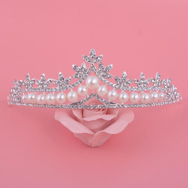 Luxury Fashion Necklaces Earrings Tiara Rhinestone Crystal Pearl Wedding Bride Party Wholesale Bridal Jewelry Sets