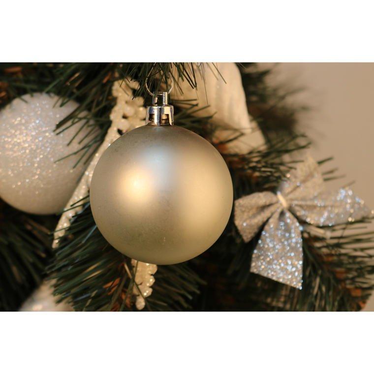 Set of 4 baubles/60mm in a tube