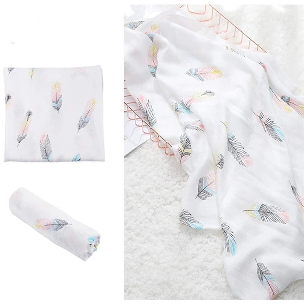 Swaddle Gauze Swaddle Baby Blanket Baby Nursing Cape Cotton Soft Baby Bath Towel Set of 3 Quick Dry Summer Newborn Baby Gift 100% 120110cm