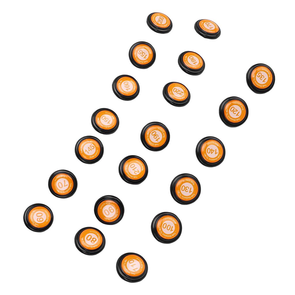 20 adet Kulüp Mesafe İşaretleyicileri Top Pozisyonu İşaretleyicileri Kulüp Yardaj İşareti ABS Açık Hava Sporları için Turuncu