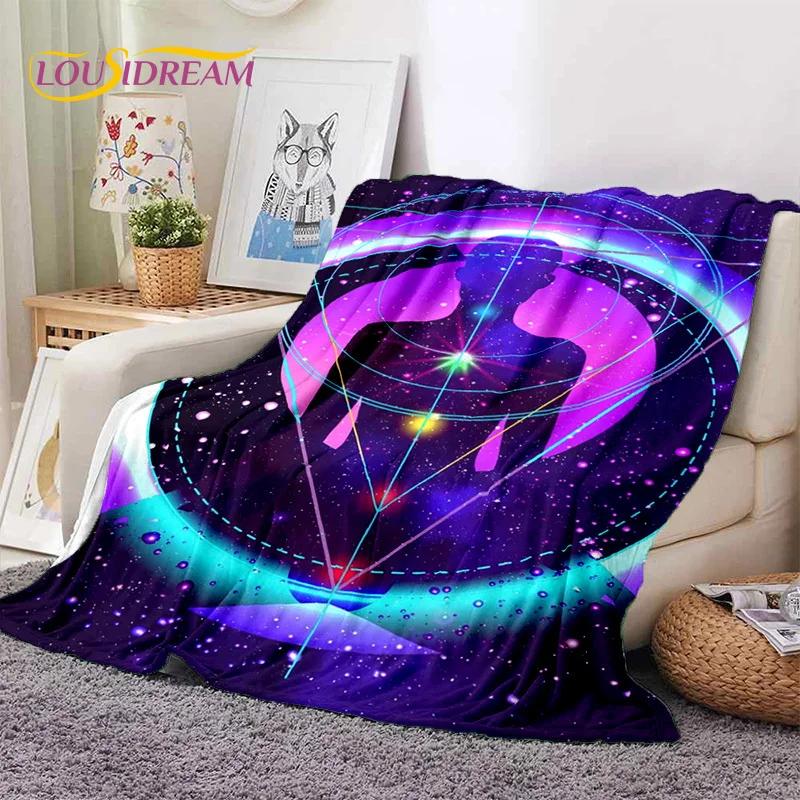 3D Yoga Meditation Rainbow 7 Chakra HD Soft Flannel Blankets,Throw Blanket Comfortable Blanket for Picnic Beds Home Bedroom Gift