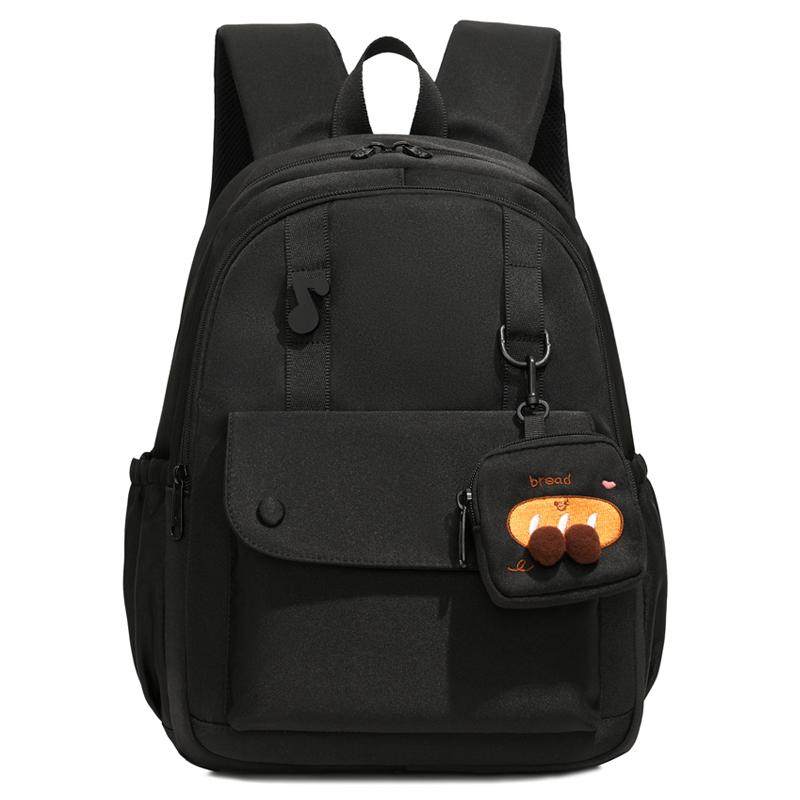College Style Women's Backpack Large Capacity Student Solid Color School Bag