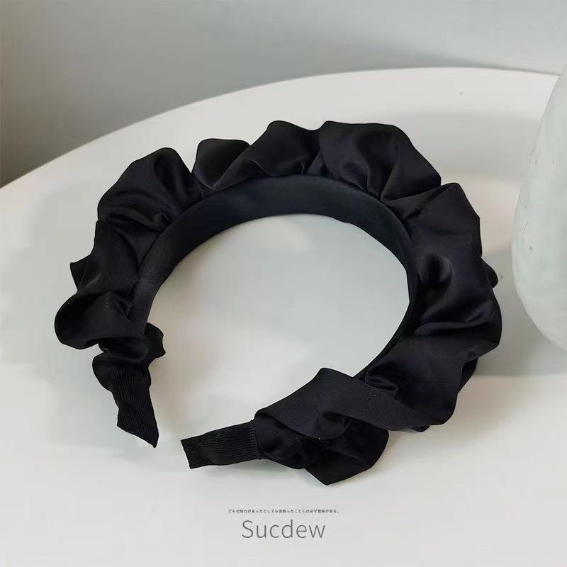 

Korean Style Silk Pleated Wide Headband Hair Accessory