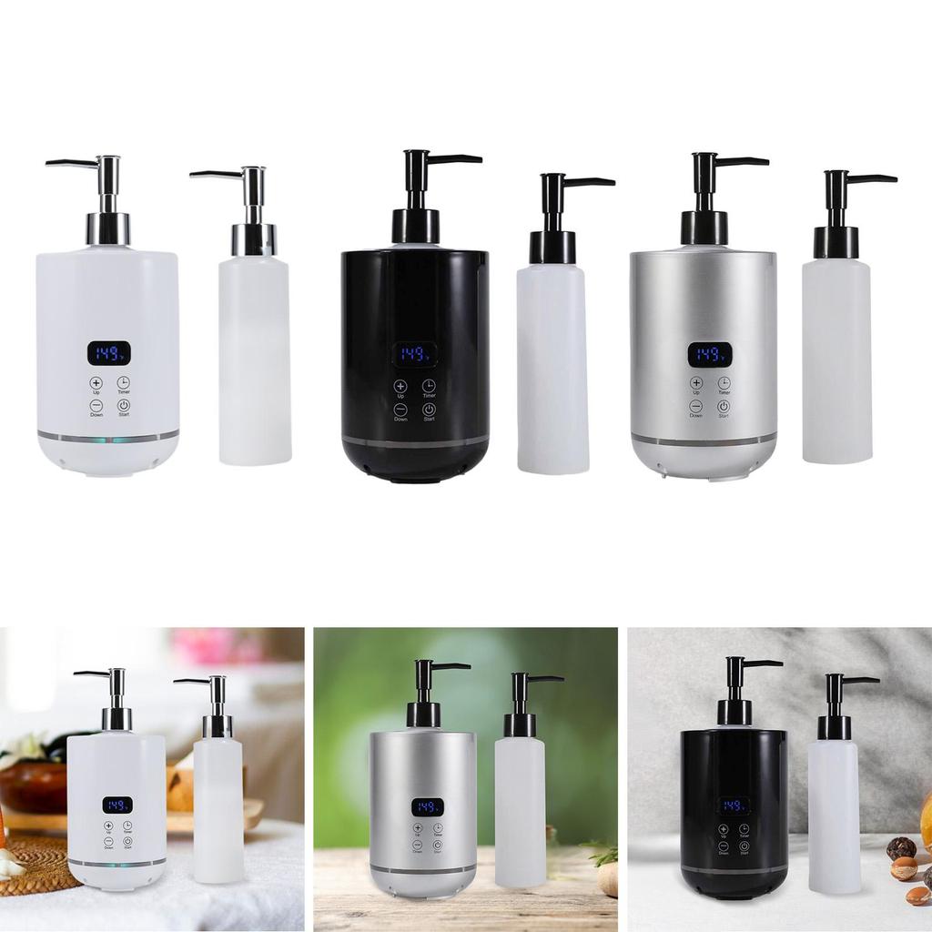 Massage Oil Warmer Home Adjustable Temperature SPA with Bottle Dispenser White