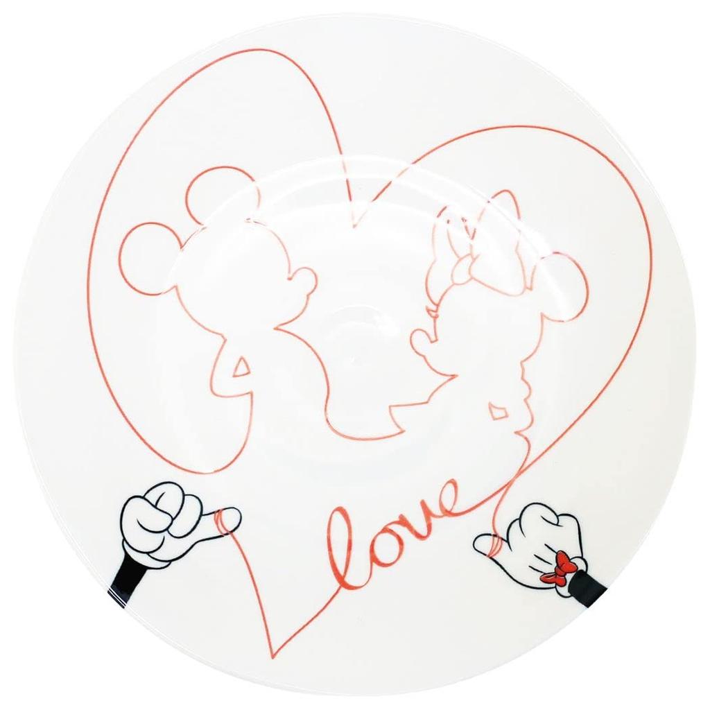 Sango Toki Disney Mickey Mouse Minnie Mouse Tableware Set Plate 4 Piece Set Love Is Made in Japan