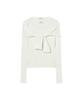 JE NE SAIS QUOI Rib Cashmere Knit + Shawl Muffler Set_ Ivory