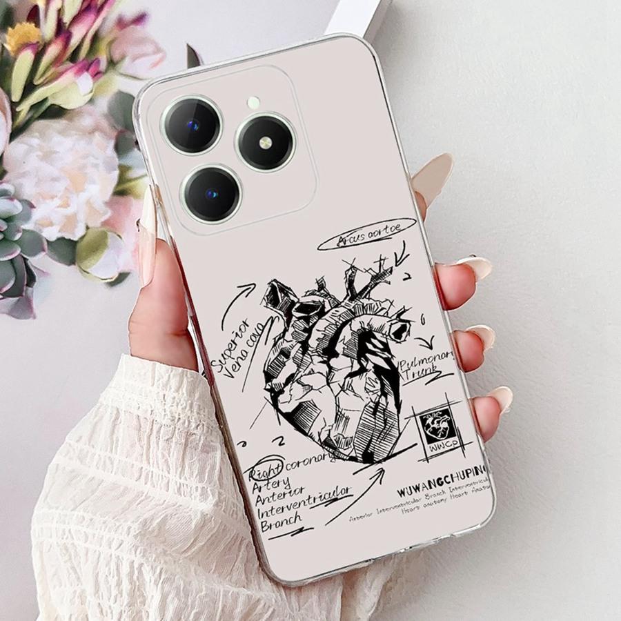 For OPPO Realme C61 C63 Case C 61 RMX3939 New design TPU Soft Silicone Shockproof Coque Funda For RealmeC63 C6 1 Phone Cover