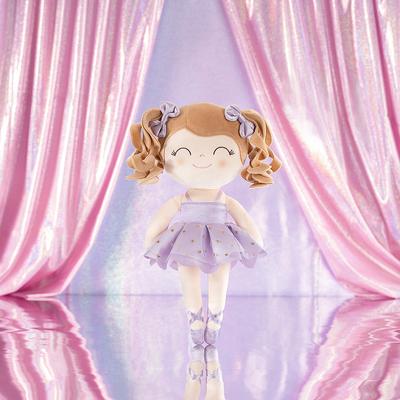 Plush Collection Doll Purple Lace Dress for Christmas Gift Graduation Baby Shower Presents
