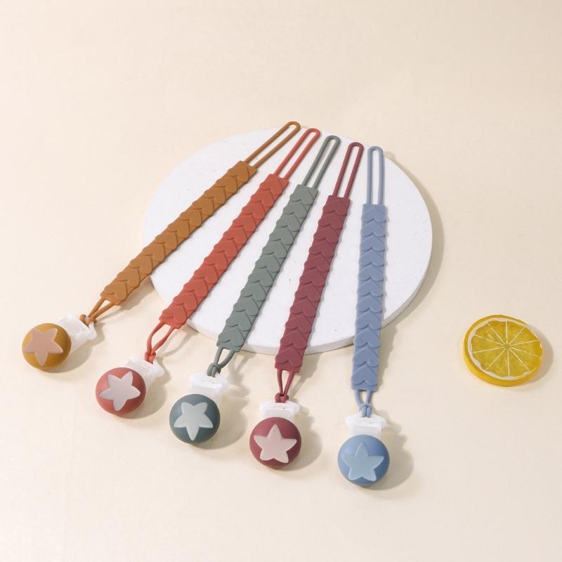 Baby Pacifier Clip Chain Teething Chain Infant Clamp Dummy Nipple Holder Leash Newborn Chew Pendant Accessories