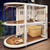 Spacious All-Season Cat Villa: Indoor Cabinet, Bed, Toilet, and Cage