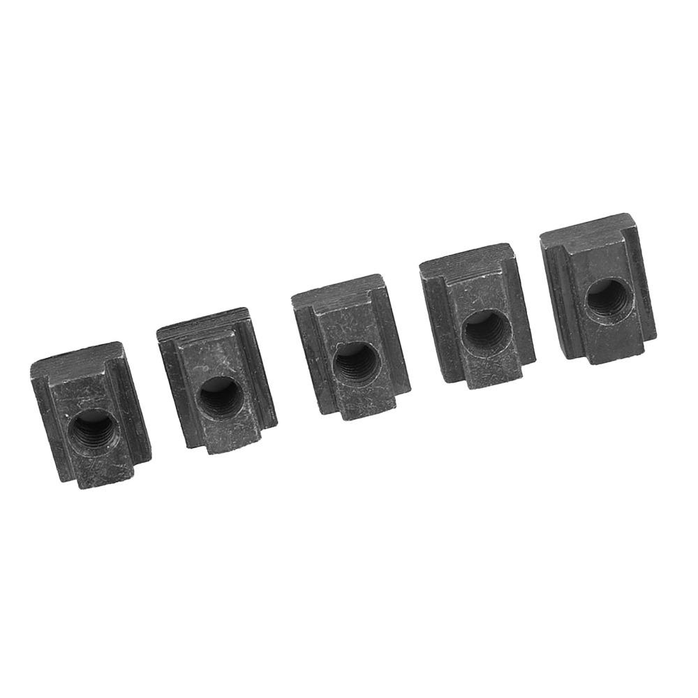 5 Pcs M8 Threads T-Slot Nut Black Oxide Finish 45 Carbon Steel Sliding Nut Grade 8.8 Hammer Head Fastener Nut