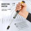 Semi Automatic Push Pull Ratchet Screwdriver Adjustment Spirals Ratchet Screwdriver Assembly With Replaceable Heads
