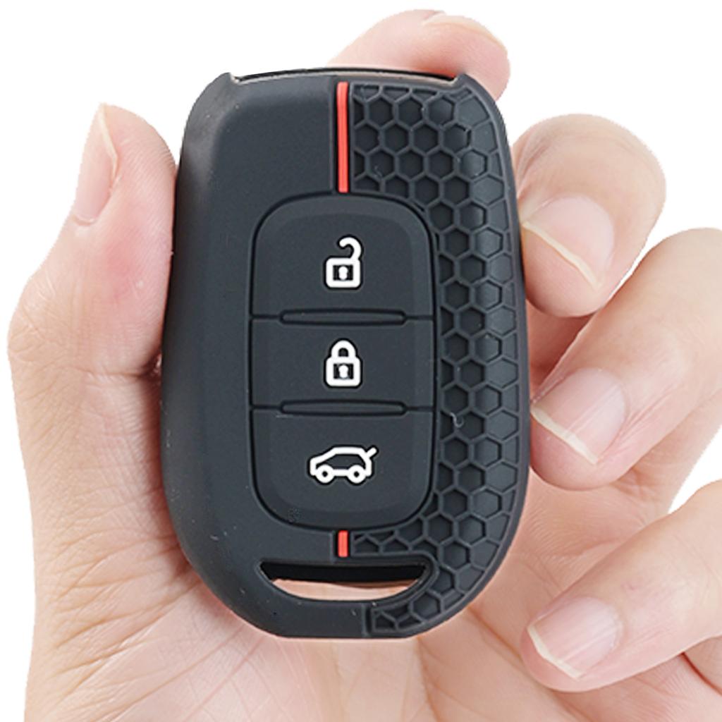 For Renault Captur Symbol Trafic Fluence Koleos 2016-2020 Megane 2017 Silicone 3 Button Car Remote Key Cover Case Shell Holder