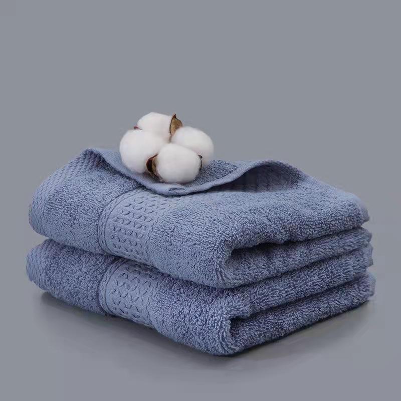 Towel cotton grid satin file household pure cotton plain face towel combed long-staple cotton towel supply