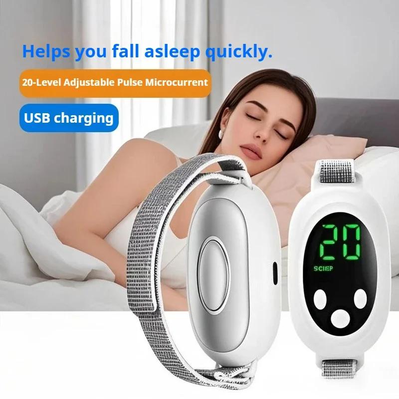 New intelligent handheld sleep monitor,relieving insomnia,stress and anxiety,20 intensity levels 2 modes,not easy to fall off
