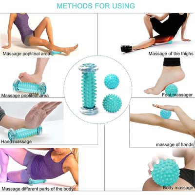 Rodillo de masaje para pies, Bola de masaje para Yoga, rodillo para Fascia Plantar, relajación muscular, pelotas deportivas para hacer ejercicio, juego de ejercicio corporal