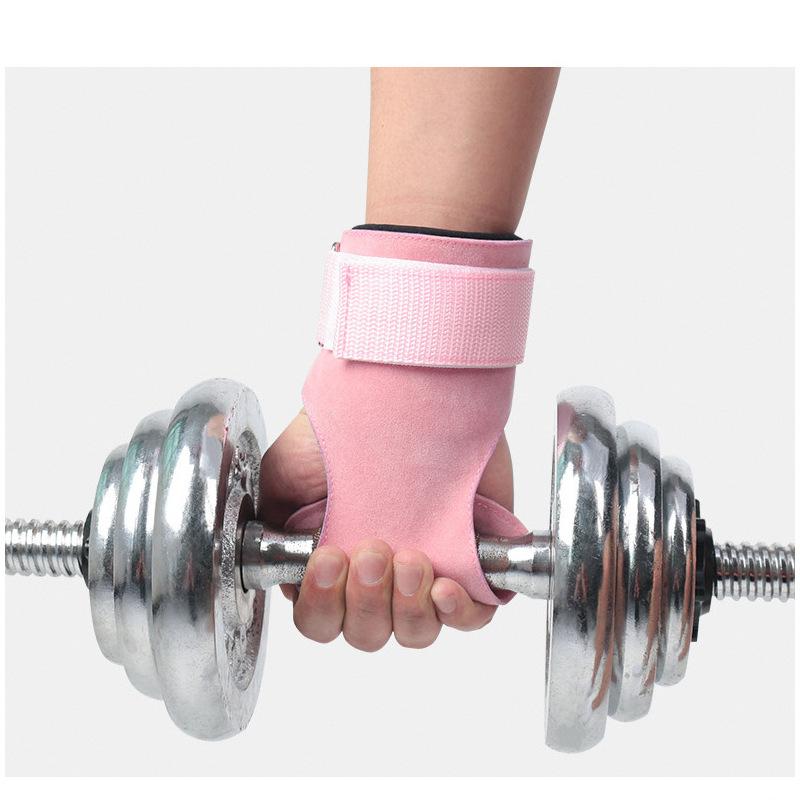 Sports Dumbbell Weightlifting Training Weightlifting Palm Protection Leather Anti-Wear Hand Pads Velcro Compression Adjustable