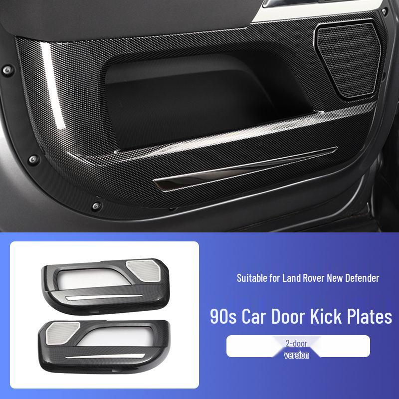 Fits 2020-2025 Land Rover Defender Kick Plates: Tailgate Scratch-Resistant Sill Strips for Interior Modification.