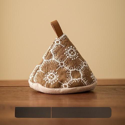Japanese-style Triangle Pot Cap Enamel Pot Handle Cap Anti-scalding Pot Cap Pot Jacket Fabric Heat Insulation Gloves