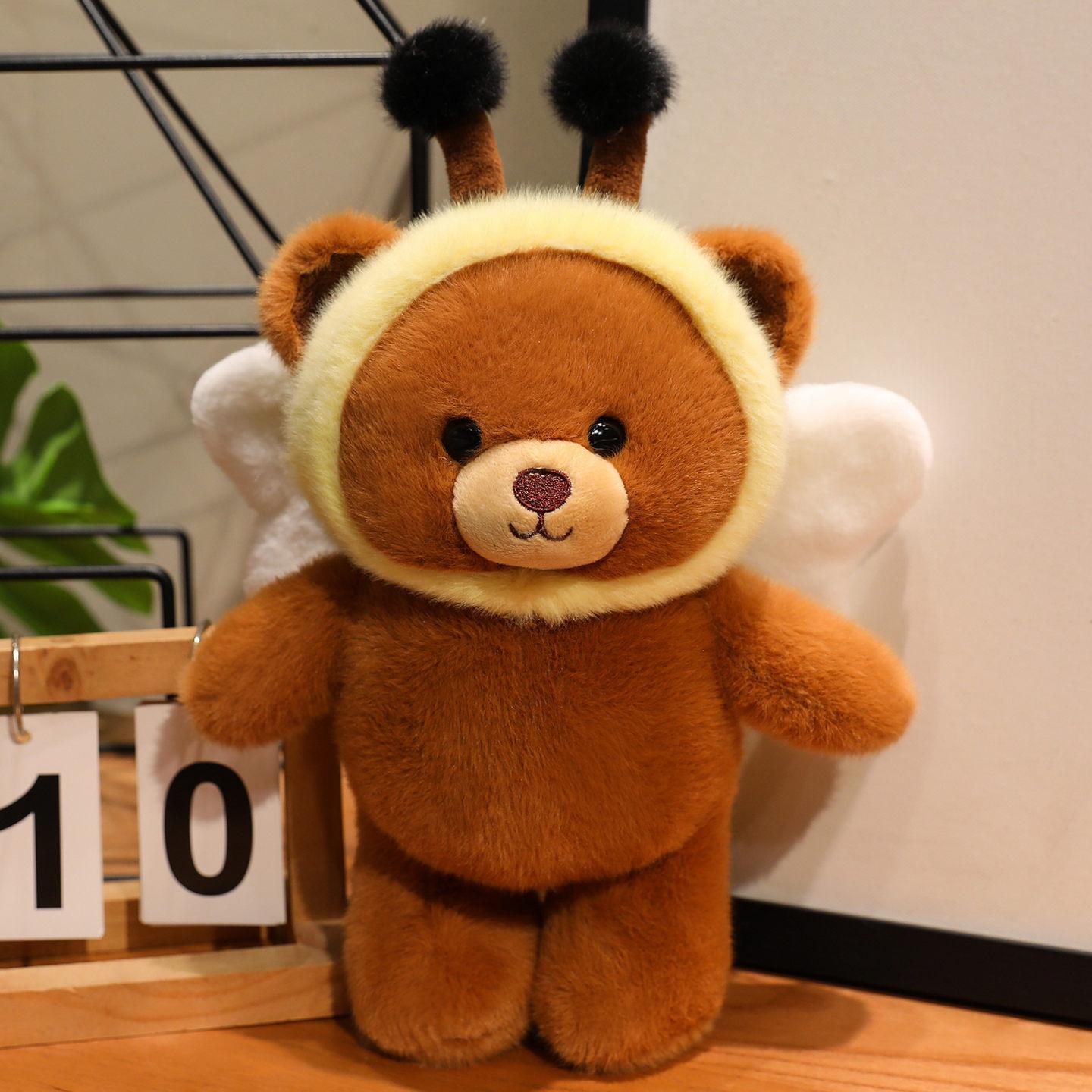 

Cute animal penguin piglet turned into bee doll plush toy hug bear doll girl soothing rag doll 33cm（0.16kg）