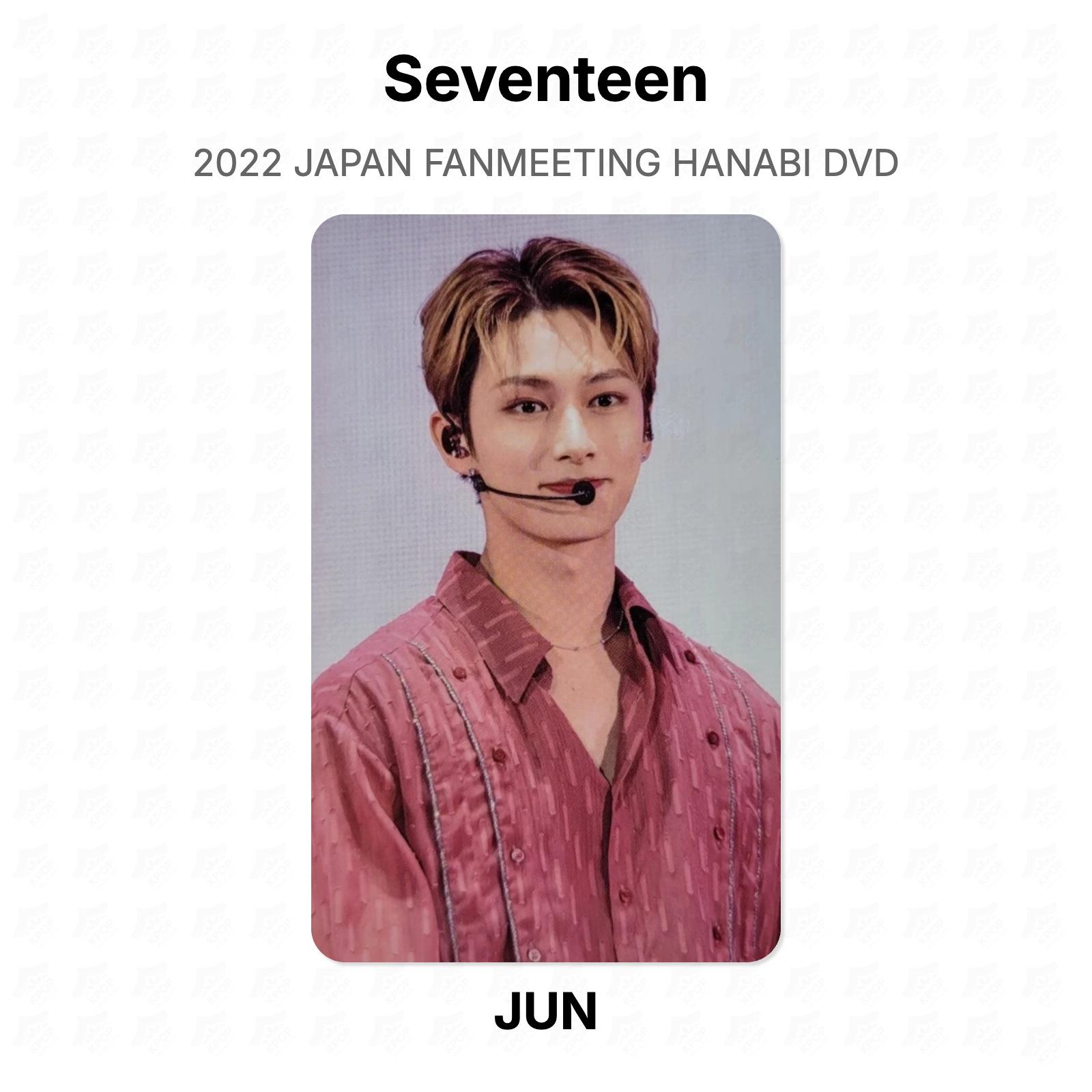 Seventeen 2022 ЯПОНСКИЙ ФАНМИТИНГ HANABI DVD Официальная фотокарточка JUN