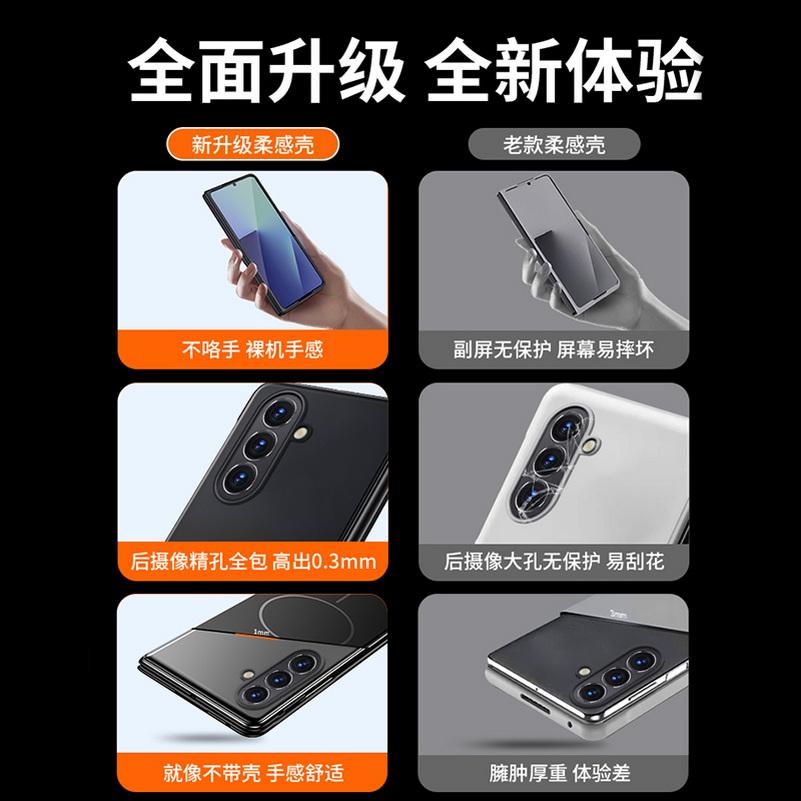 Slim Bezel-less Skin Feel Built-in Thin Magnetic Ring Case For Samsung Z Fold Wide Fold 8 Galaxy Z Fold 7 6 5 4 Protective Cover