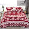 Comforter Christmas Queen Size Bedding Set Snowflake Red Bedding Set Luxury Holiday Merry Christmas For Bedroom Decoration