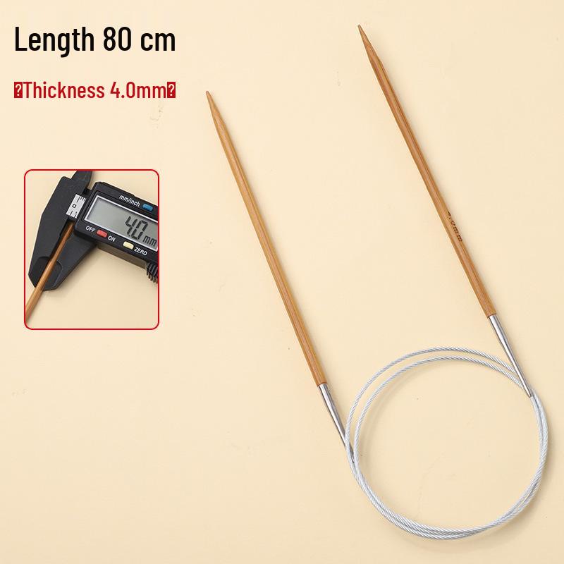 Bamboo & Stainless Steel Circular Knitting Needles - Handmade Tools for Sweater, Yarn, Crochet, and Straight Needles.