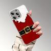 Creative Santa Claus Pattern Tempered Glass Electroplated Silver Phone Case For Samsung Galaxy S25 S24 S23 Ultra Plus FE Cover