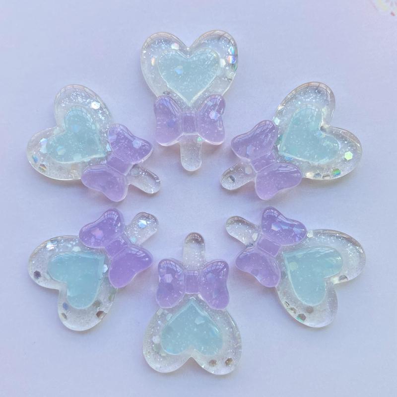 10Pcs Cute New Mixed Shiny Lollipop Flatback Cabochon Scrapbook Kawaii DIY Embellishments Accessories F97