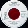 7-Zoll-Schallplatte PAUL SIMON Late In The Evening WBS49511 WARNER BROS. 1980 Kanada Pop Gebraucht