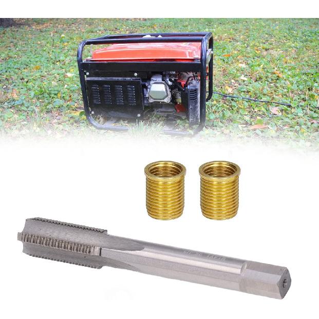 Thread Repair Tool, M12x1.25 Threaded Inserts Threading Taps Pipe Threading Tool High Speed Steel Tap Spark Plug Helicoil Thread Repair Kit for