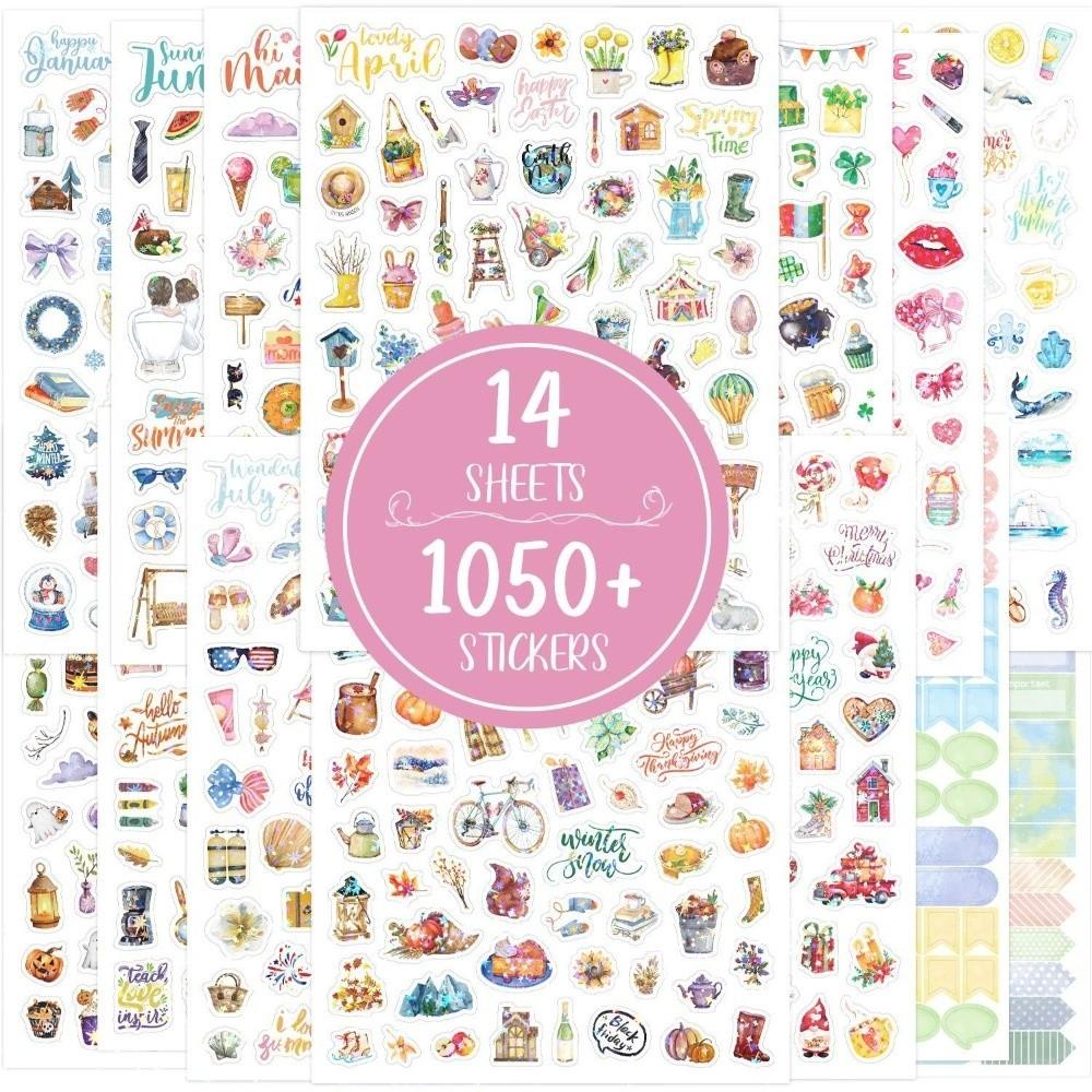 A Set Colorful Laser Journal Stickers Holographic Effect Scrapbook Stickers  Scrapbooking