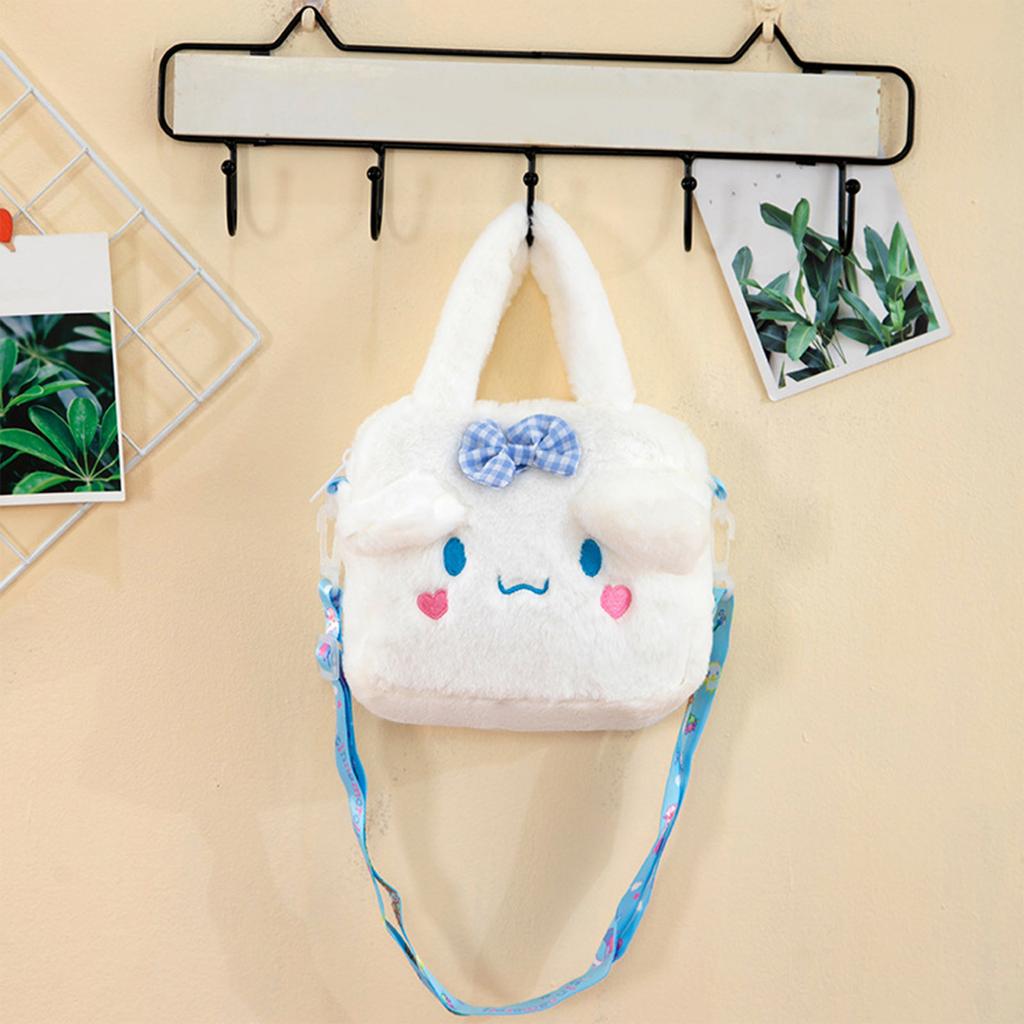 Cartoon-Muster Kurzes Plüschtasche Einzelne Umhängetasche, Crossbody-Tasche Aufbewahrung Hüfttasche