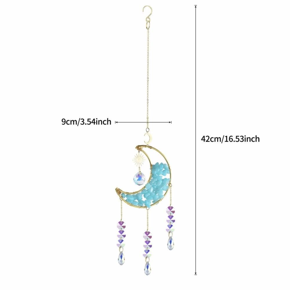 Crystal Sun Catcher Prism Colorful Wind Chimes Creative Moon Catchers  Yard Garden Decor