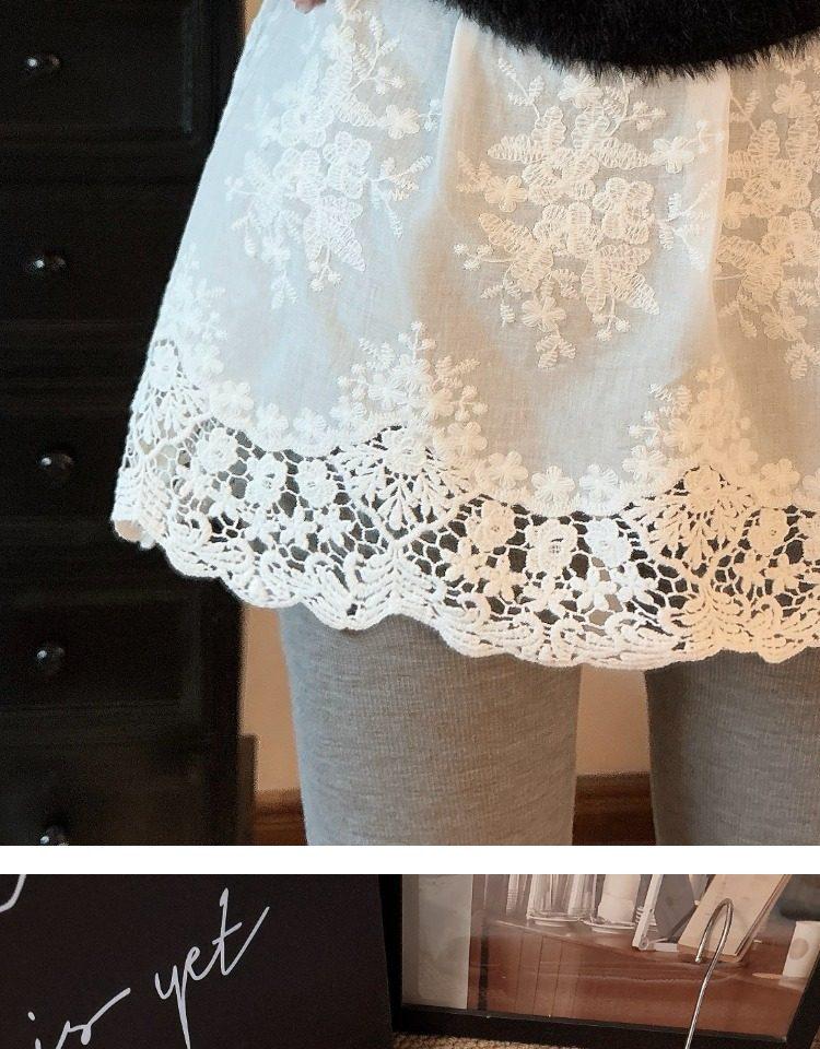 Korean High Waist Lace Mini Skirt - Women's Spring White Layered Design
