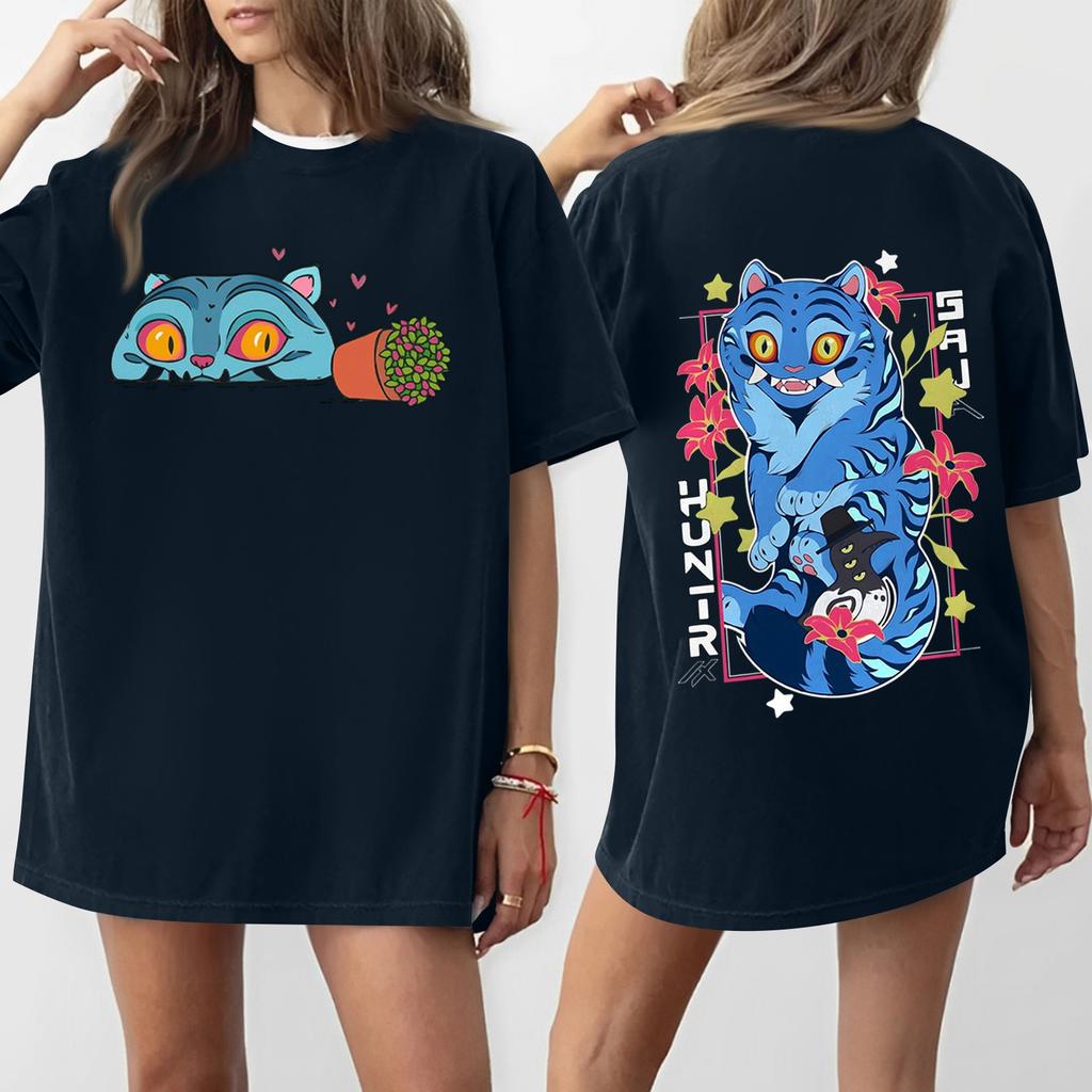 Women's Round Neck Printed Short-sleeved T-shirt Top