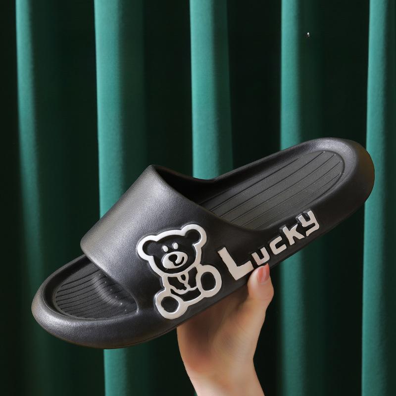 EVA Slippers Couple Summer Home Thick Soft Bottom Sandals Men and Women Indoor Bathing Anti-slip Slippers