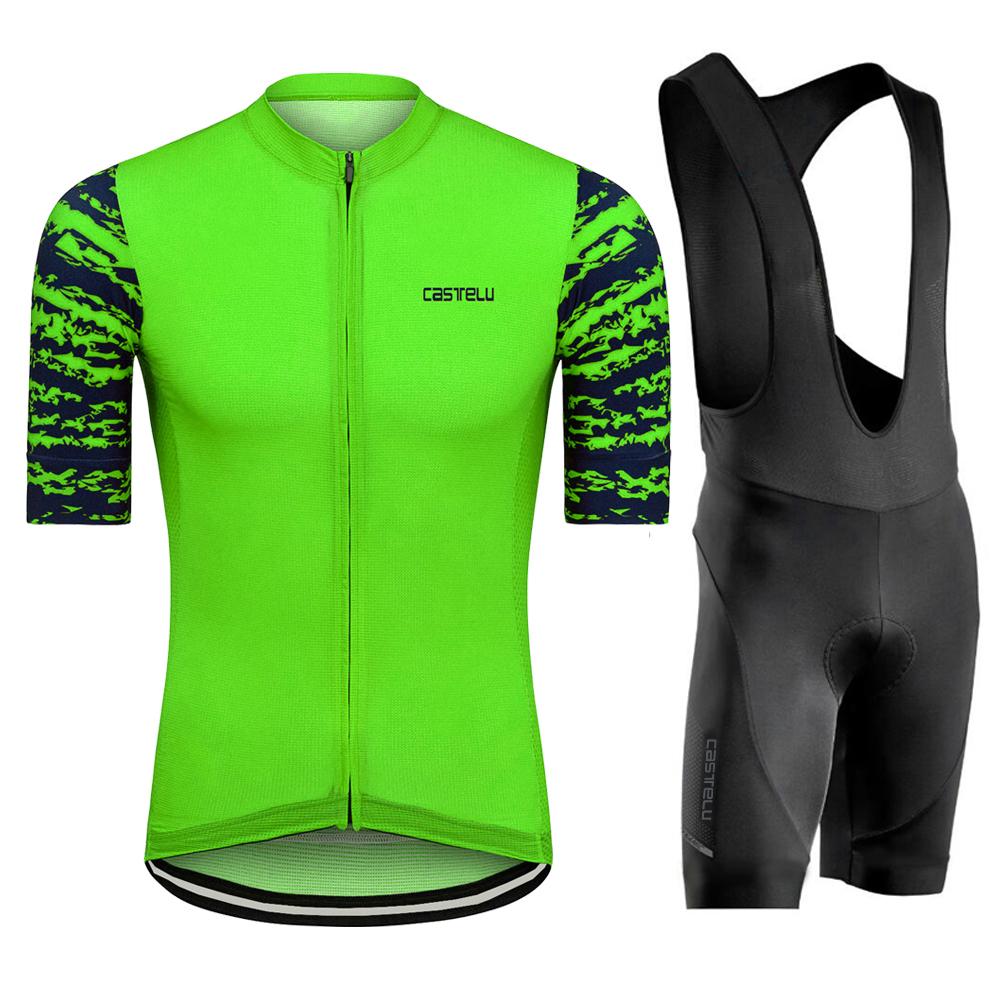 Outdoor Cycling Suit Men's Cycling Clothing Summer Bicycles Jersey Sets Mountain Bike Bib Shorts Motocross Triathlon Maillot Shirts Ciclismo