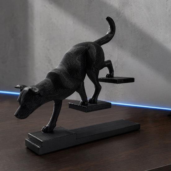 DYS 3D Printed Cat Dog Figurine, Stair Animal Sculpture, Cat/Dog Shape Stepping Artistic Desktop Ornament Gift