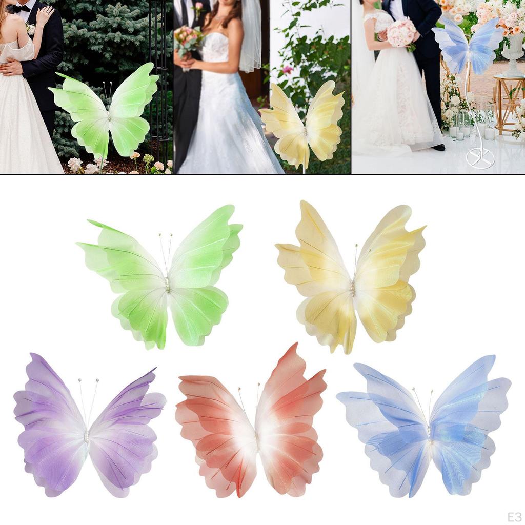 Backdrop for, Large Fake, DIY, Huge 3D Butterflies Flowers, Party Decoration, Crafts, Reception