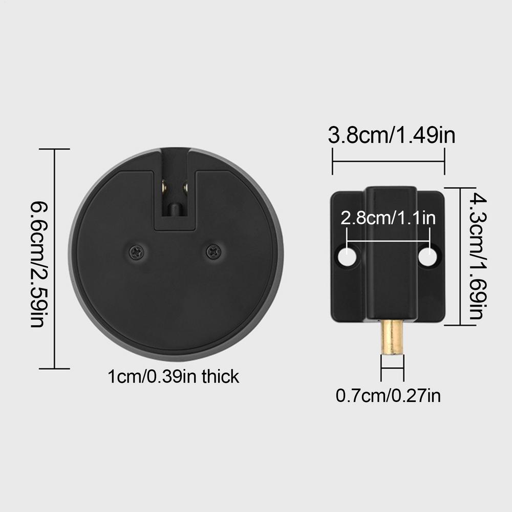 

Invisible Door Stopper Metal Floor Mount Door Stopper Adhesive Mechanical No Drilling Door Stopper For Living Room Bedroom чорний