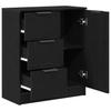 Sideboard in Black Oak Look 60 x 30 x 70 cm Particle Board