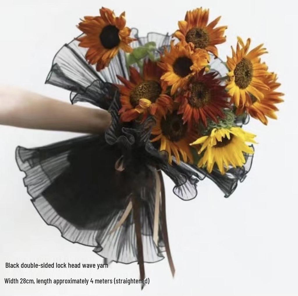 Färska Blommor Pärl Våg Garn Nät - Bukettinslagning & Blomsterbutiks Material
