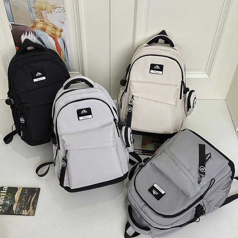 Schoolbag new Korean version college student couple schoolbag large capacity lightweight versatile travel backpack fashionable atmosphere