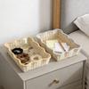 Handmade Woven Paper Rope Storage Basket, Imitation Rattan Household Storage Basket